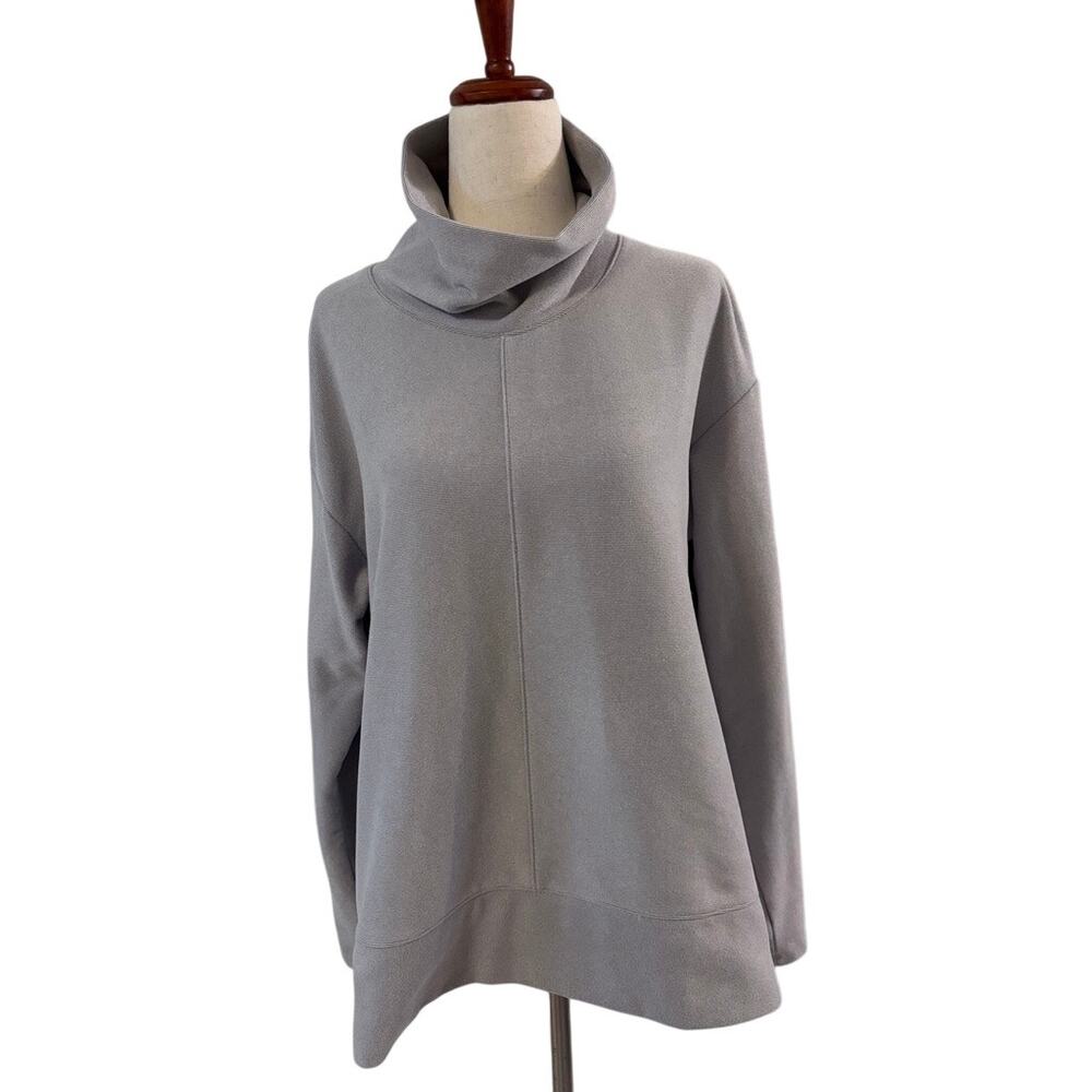 Avalanche Gray Cowl Neck Tunic Sweatshirt Women's Large
